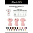 thumbnail image 2 of Made by Olivia Women's Basic Solid Short Sleeve V Neck Jersey Top, 2 of 6