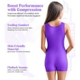 thumbnail image 3 of Exxact Sports Youth Girls Wrestling Singlet – High-Cut, Full-Coverage Kids Wrestling Singlets For Girls (Purple, Youth Medium), 3 of 7