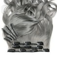 thumbnail image 6 of SEGO Clip in Hair Extensions Full Head Thick Long Straight/Curly Wave Hair 8 pieces 18 clips, 6 of 8