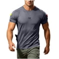 thumbnail image 3 of DIOAZUD Workout Shirts for Men Short Sleeve Moisture Wicking Crew Neck Side Pocket Tees Athletic Gym Active T Shirt for Daily Outdoor, 3 of 10