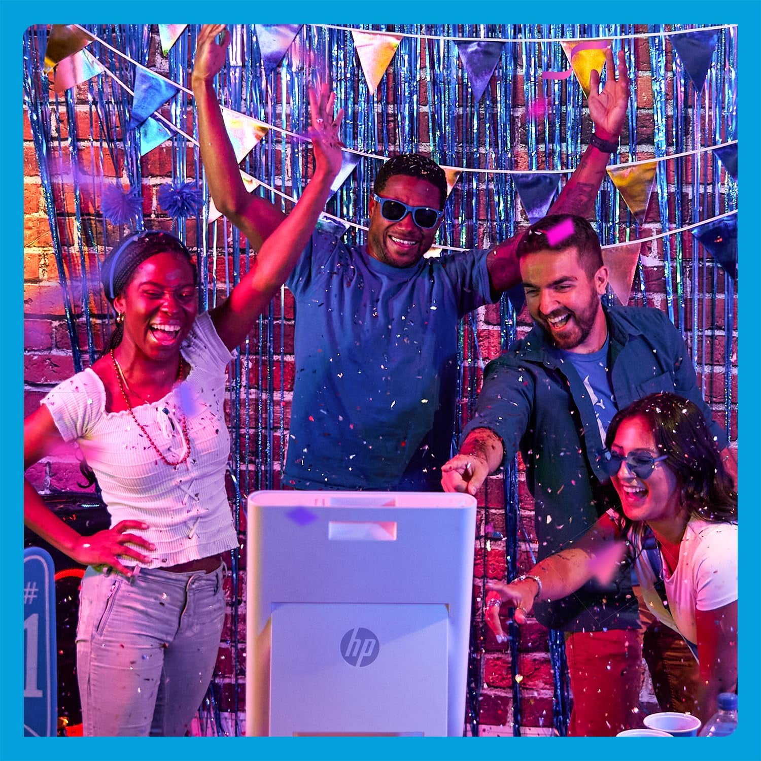 HP Sprocket Photo Booth Printer, 110 3x4 Zink Paper Sheets, White