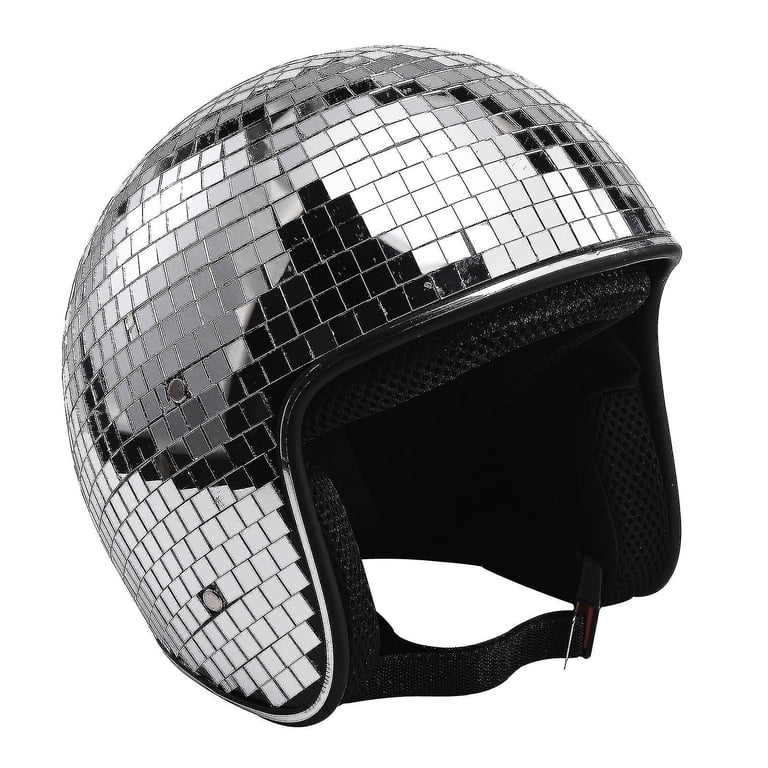 Disco Ball Helmet With Retractable Visor Disco Ball Helmet With Retractable  Visor (silver) - Walmart.com