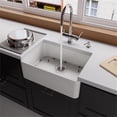 thumbnail image 1 of Pemberly Row White 23" Smooth Apron Fireclay Single Bowl Farmhouse Kitchen Sink, 1 of 7