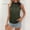 Army Green, variant on ZZwxWA Women's Sleeveless Tank Tops Mock Neck Lace Floral Patchwork Pleated Casual Loose Blouses Shirts