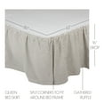 thumbnail image 4 of VHC Brands Hatteras Seersucker Ticking Striped Cotton Americana Split Corners Gathered Queen Bed Skirt, 60x80x16, Denim Blue, 4 of 6