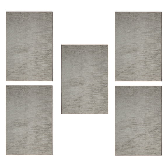 Furnish My Place Abstract Contemporary Stripes Modern Plush Two Tone High Low Pattern Rug, Abstract Area Rug, Pet-Friendly Carpet, Made in USA - Easy Fit Brown, 2' x 3' Rectangle - Set of 3
