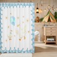 thumbnail image 2 of Erosebridal Goose Shower Curtain 72Wx72L for Girls, Blue Balloon Waterproof Bathroom Curtain, 2 of 5