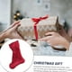 thumbnail image 5 of Media navideña de terciopelo | Calcetín navideño de terciopelo con nudo y cuerda decorativa con copos de nieve y estrellas | 15,75 x 7,48 pulgadas, colgante navideño para árbol de Navidad, ideal, 5 of 6