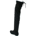 thumbnail image 2 of NATURE BREEZE Vickie-41TH Women's Stretchy Thigh High Flat Heel Boot Half Size Small, 2 of 6