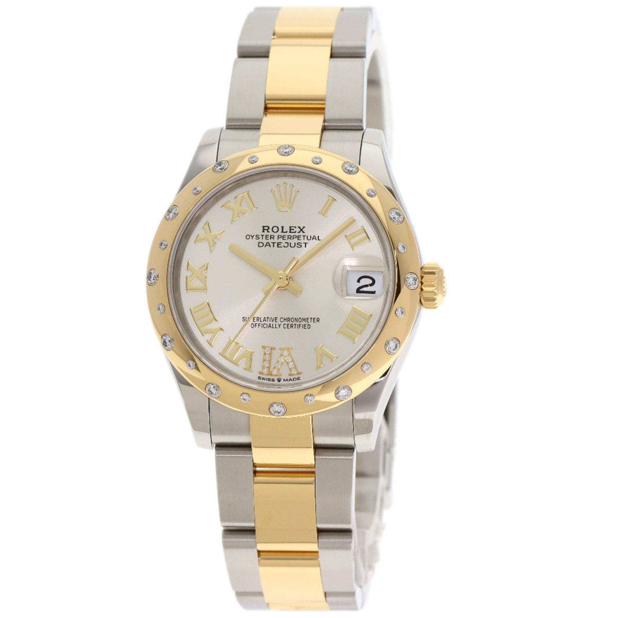 Pre-Owned Rolex Datejust 31 Diamond Watch, 278343RBR, Stainless Steel/18K White Gold,... (Good)