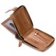 thumbnail image 3 of Cartera plegable de piel auténtica con cremallera para hombre RFID Safe Travel, 3 of 8