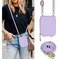 thumbnail image 2 of for Motorola Moto Razr+ 2023 Wallet Case with RFID Blocking, Moto Razr Plus Phone Case Crossbody Strap Card Holder Women Girls PU Leather Motorola Razr+ 2023 Wallet Phone Case Purple, 2 of 14
