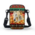 thumbnail image 2 of HELLHERO Women Adjustable Shoulder Strap Women Shoulder Bag 4.33x1.97x7.09 for Women Polyester, White Horse in Sunflower Field, 2 of 7