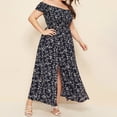 thumbnail image 6 of Zorckvet Womens Summer Dresses Flowy Plus Size off the Shoulder Fashion A Line Short Sleeve Long Dress for Women, 6 of 7