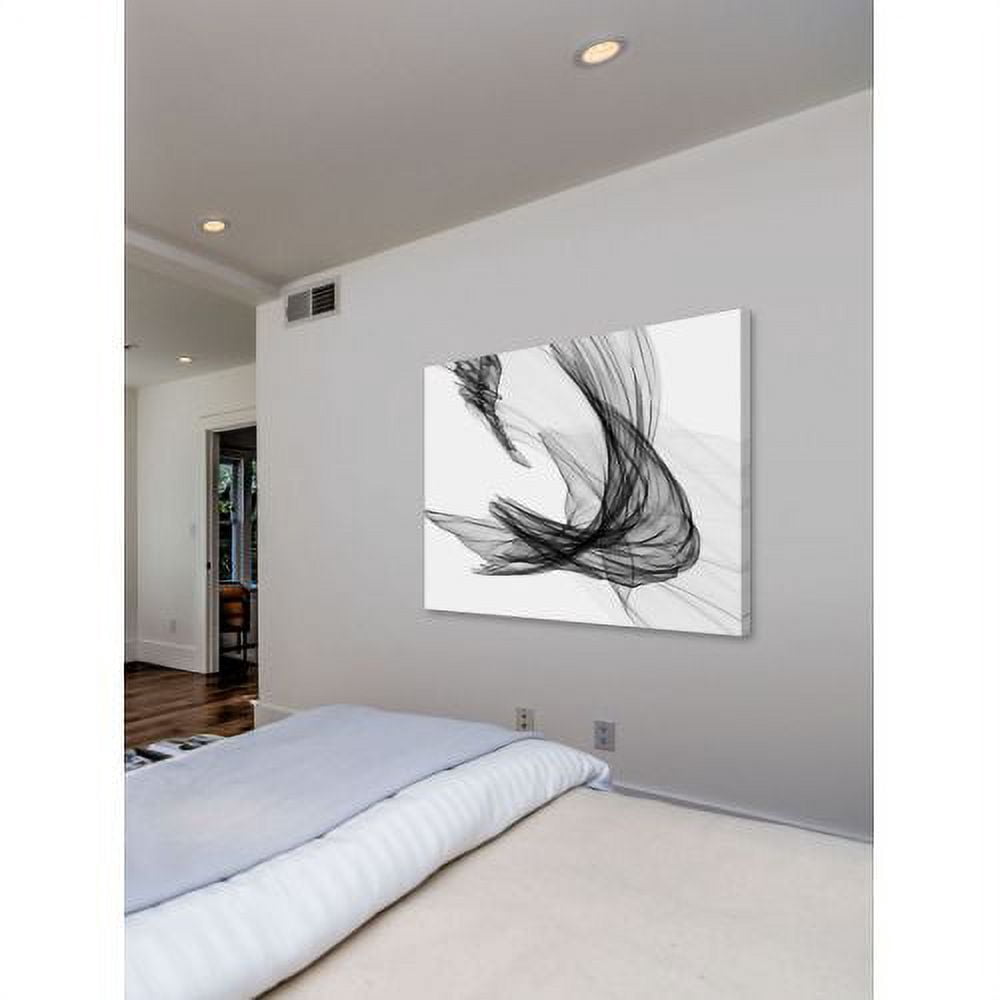 "Abstract Black and White 20-29-04" Painting Print on Wrapped Canvas