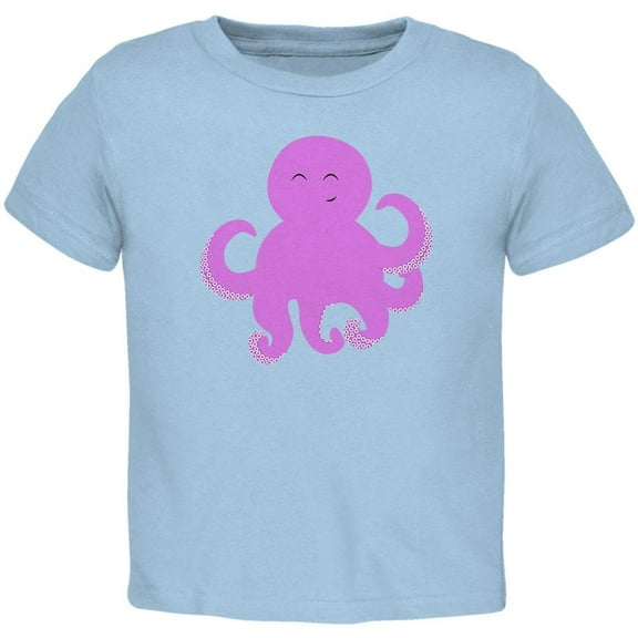 Cute Octopus Toddler T Shirt Light Blue 3T