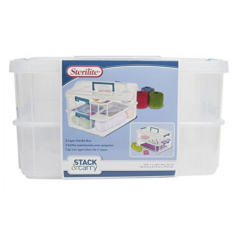 Sterilite Stack & Carry 2-Layer Handle Box Clear Sterilite(73149422866):  customers reviews @