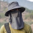 thumbnail image 3 of CSChome Chapeau de Protection Solaire Unisexe avec Visage, Protection Cou, Maille Creuse, Coupe-Vent, Sangle Fixe, Pliable, Protection Solaire Respirante, 3 of 7