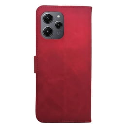 PEIYE Funda Para Xiaomi Redmi Note 13 4G, Carcasa Antigolpes Con Tapa, Case Cover Libro Billetera De Cuero PU, Ranuras Para Tarjetas Y Cierre Magnético, Función De Soporte - Rojo