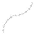 thumbnail image 3 of Women's Finecraft Heart Link Bracelet with Diamonds in Sterling Silver, 7", 3 of 3