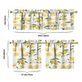 thumbnail image 6 of Yellow Lemon Kitchen Curtains and Valances Set - 3 Piece Kitchen Curtains Sets with Valance for Windows Rod Pocket Machine Washable Kitchen Decor Decorations (54"x18"+2x27.5"x24"), 6 of 6