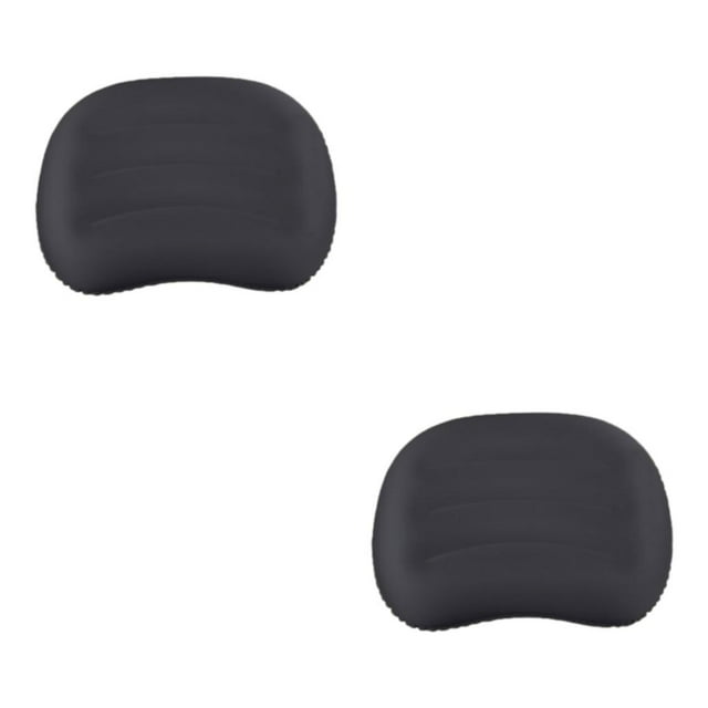 Ruiboury Portable Inflating Travel Pillow For Neck And Lumbar Support Comfortable Sleep Anywhere Ultralight Camping Travel Pillow black 2Set