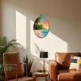 thumbnail image 5 of Canvas Wall Art Ocean Canvas Tropical Seascape Pictures Palm Tree Wall Decor Living Oval Framed Canvas Prints Vintage Wall Hanging Decor for Bedroom Home Gallery Bathroom 8.6"x11.4", 5 of 7