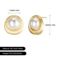 thumbnail image 6 of Mytys Pearl Stud Earrings Gold Dangle Faux Pearl Earring Jewelry Gifts for Women, 6 of 8