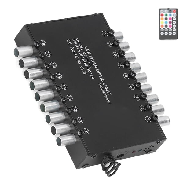 Luz De Fibra óptica LED, Luz De Fibra óptica De Estrella De 18 Orificios De Un Cabezal Que Cambia Multicolor Para El Hogar Para La Fiesta Para La Barra