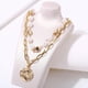 thumbnail image 5 of Collar para mujer, joyería para mujer, collar multicapa de perlas irregulares, cadena de clavícula, moda para mujer, 5 of 5