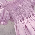 thumbnail image 7 of HOMADLES Girls Clothing Dresses Size 3-15, Girls Party Dresses Little Girls Dresses Crew Neck Summer Ruffle Dress Purple 5-6 T, 7 of 7