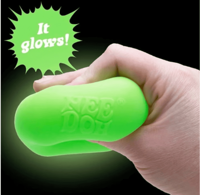 Nee Doh Glow Cube GREEN, 1 PC