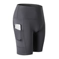 thumbnail image 1 of Gibobby Short Deportivo Pantalones cortos de yoga de entrenamiento sólido de cintura alta para mujer con 2 bolsillos ocultos Pantalones cortos ajustados(Gris, M), 1 of 5