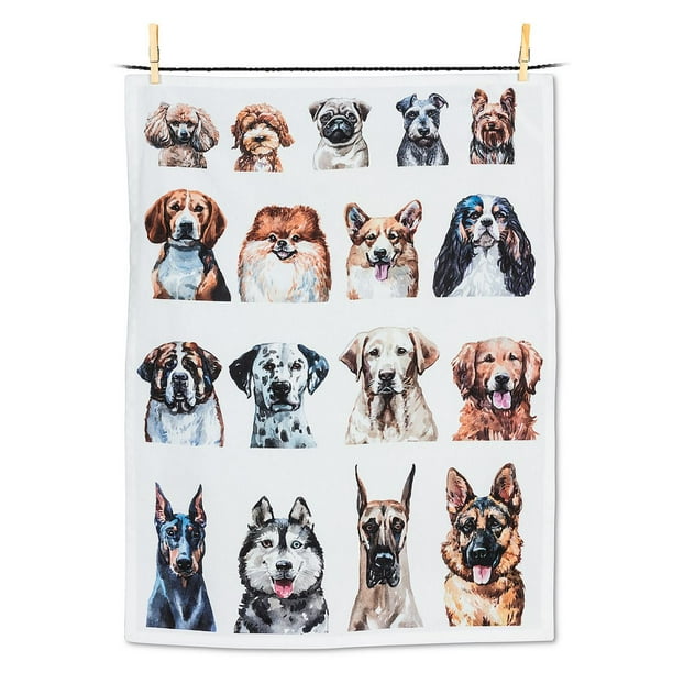 Tea towels with store dogs on them