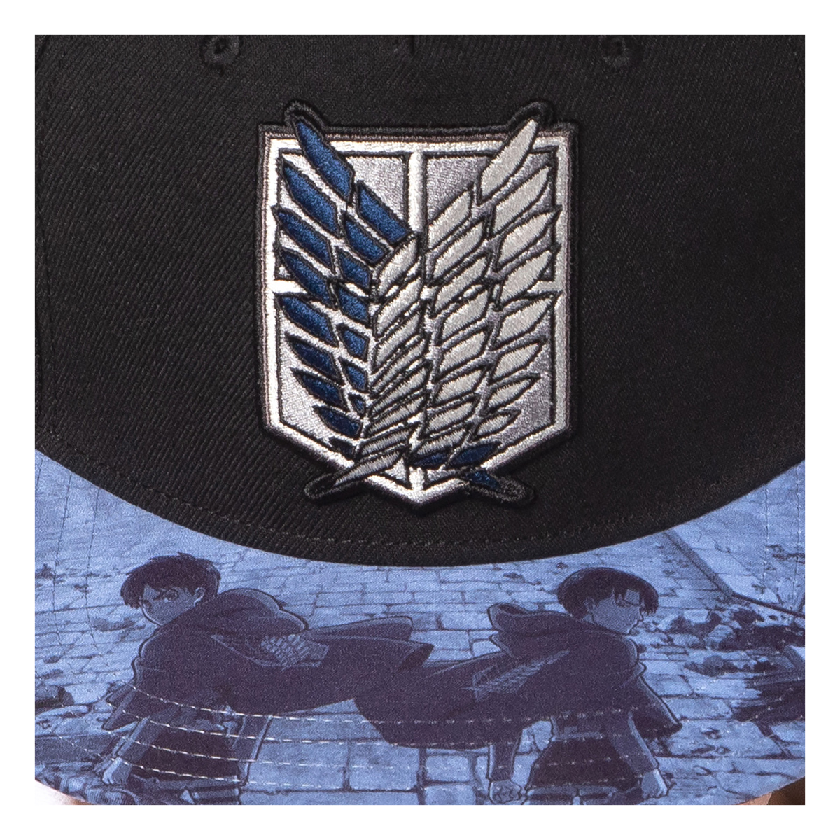 Attack on Titan Sublimated Brim Embroidered Regiment Shield Adjustable Snapback Hat Adult OSFM