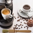 thumbnail image 3 of 2pcs Round Handle Brush Light Brown Synthetic Material for Coffee Makers, 3 of 8