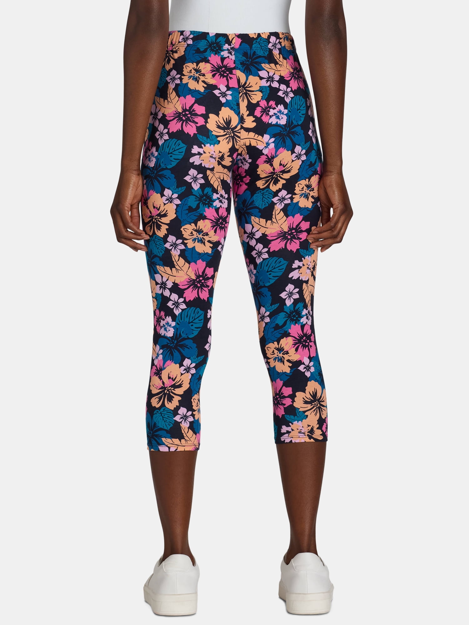 No Boundaries Mid Rise Cotton Leggings, (Women's) (3 Pack)