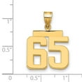thumbnail image 2 of The Black Bow 14k Yellow Gold, Athletic Collection Medium Polished Number 65 Pendant, 2 of 4