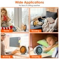 thumbnail image 6 of 1000W Electric Space Heater Ceramic Heater Fan Heating Fan with 3 Modes 3S Fast Heating Tip-over Overheating Protection for Home Office Dormitry, 6 of 14