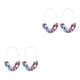 thumbnail image 4 of Pendientes Qarigey en forma de U con estampado de leopardo acrílicos, 4 of 6