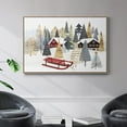 thumbnail image 2 of Christmas Chalet Collection A - Framed Gallery Wrapped Holiday Canvas - 27 x 41 - Natural Wood Frame, 2 of 9