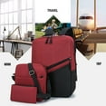 thumbnail image 5 of Latrodar Fashion Three-piece Backpack Backpack Male Business High Durability apacity Students Bag Red 18x12 Inch Home Tools, 5 of 5