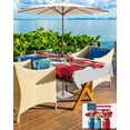 thumbnail image 5 of Hokiten Outdoor Tablecloths with Umbrella Hole & Zipper, Independence Day Tablecloth Rectangle 60x84 Inch, Red Blue Flag Patriotic Bottle Flower Waterproof Table Cloth, Patio/Pool Table Covers, 5 of 7
