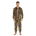 thumbnail image 3 of FORMRS Onesies Pajama for Adults Unisex Hoodie Winter Jumpsuit One Piece Sleepwear, Sizes S-2XL, Purple Leopard Pattern, 3 of 7
