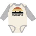 thumbnail image 3 of Inktastic Anchorage Alaska Skyline Boys or Girls Long Sleeve Baby Bodysuit, 3 of 5