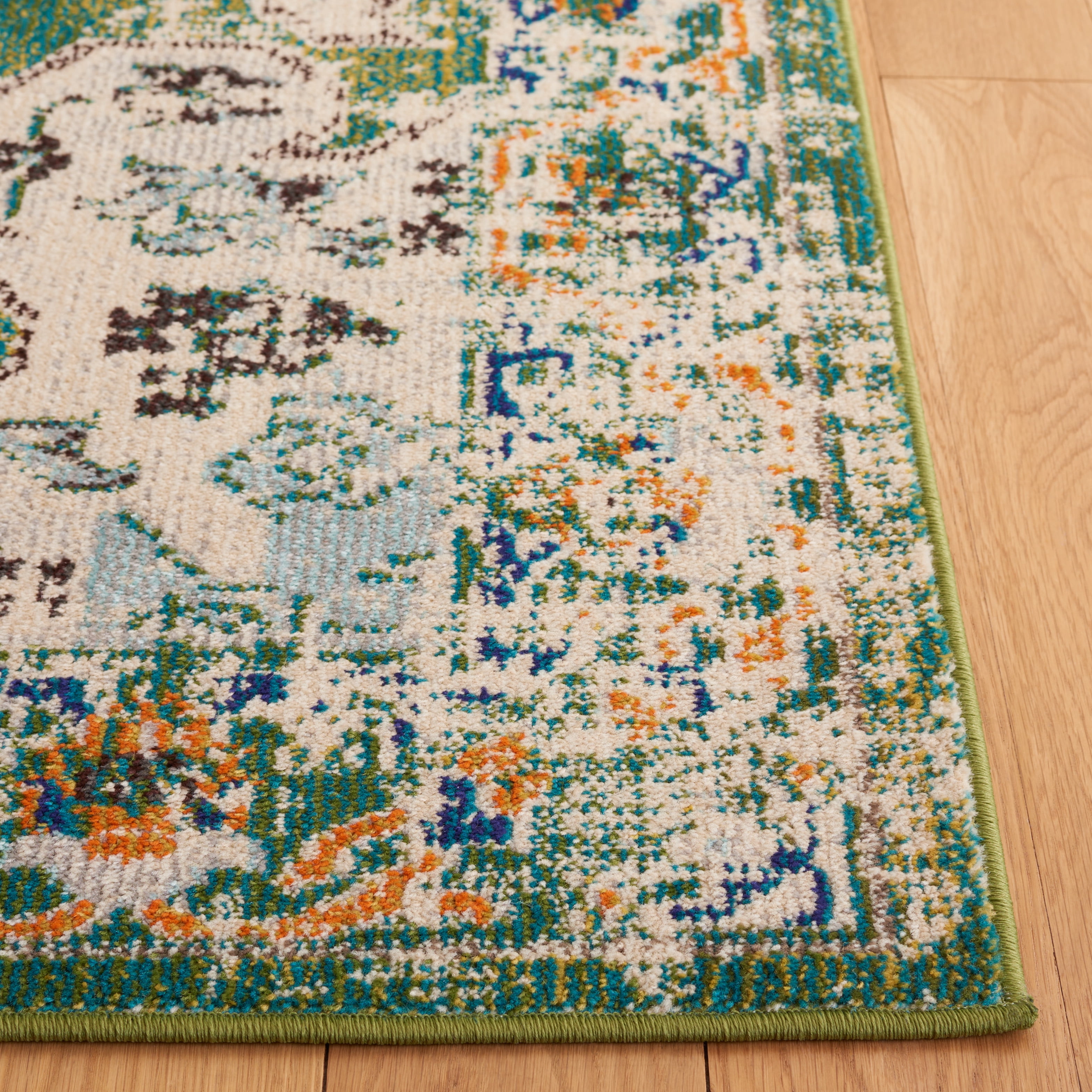 SAFAVIEH Madison Richmal Oriental Area Rug, Green/Aqua, 9' x 12'