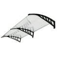 thumbnail image 4 of 77'' x 35.4''Household Application Window Door Awning Canopy with Black Holder, Transparent Board and Modern Polycarbonate Cover for Outdoor, Front Door and Patio, 4 of 9