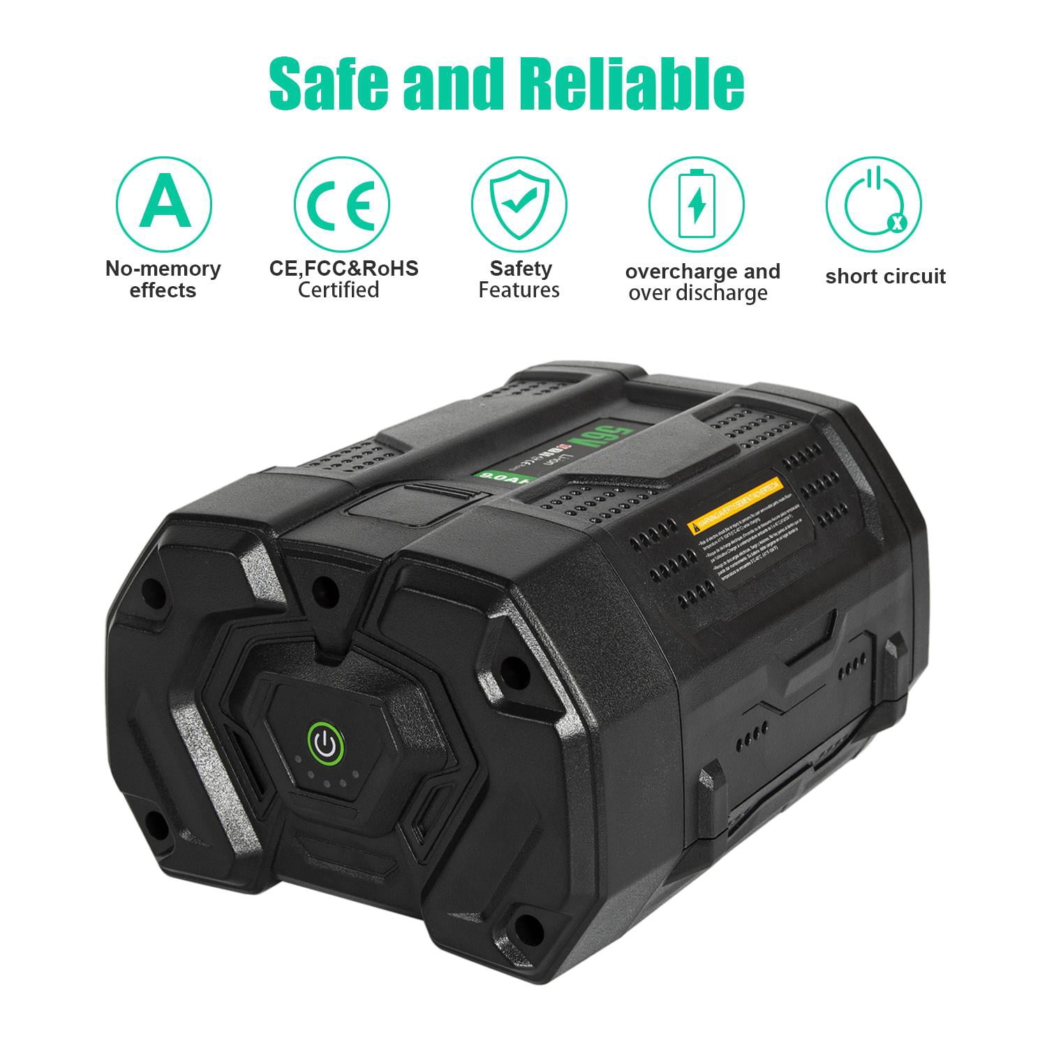 56V 9000mAh EGO Replacement Battery For Power BA2800 BA4200 BA1400 (2 Pack)
