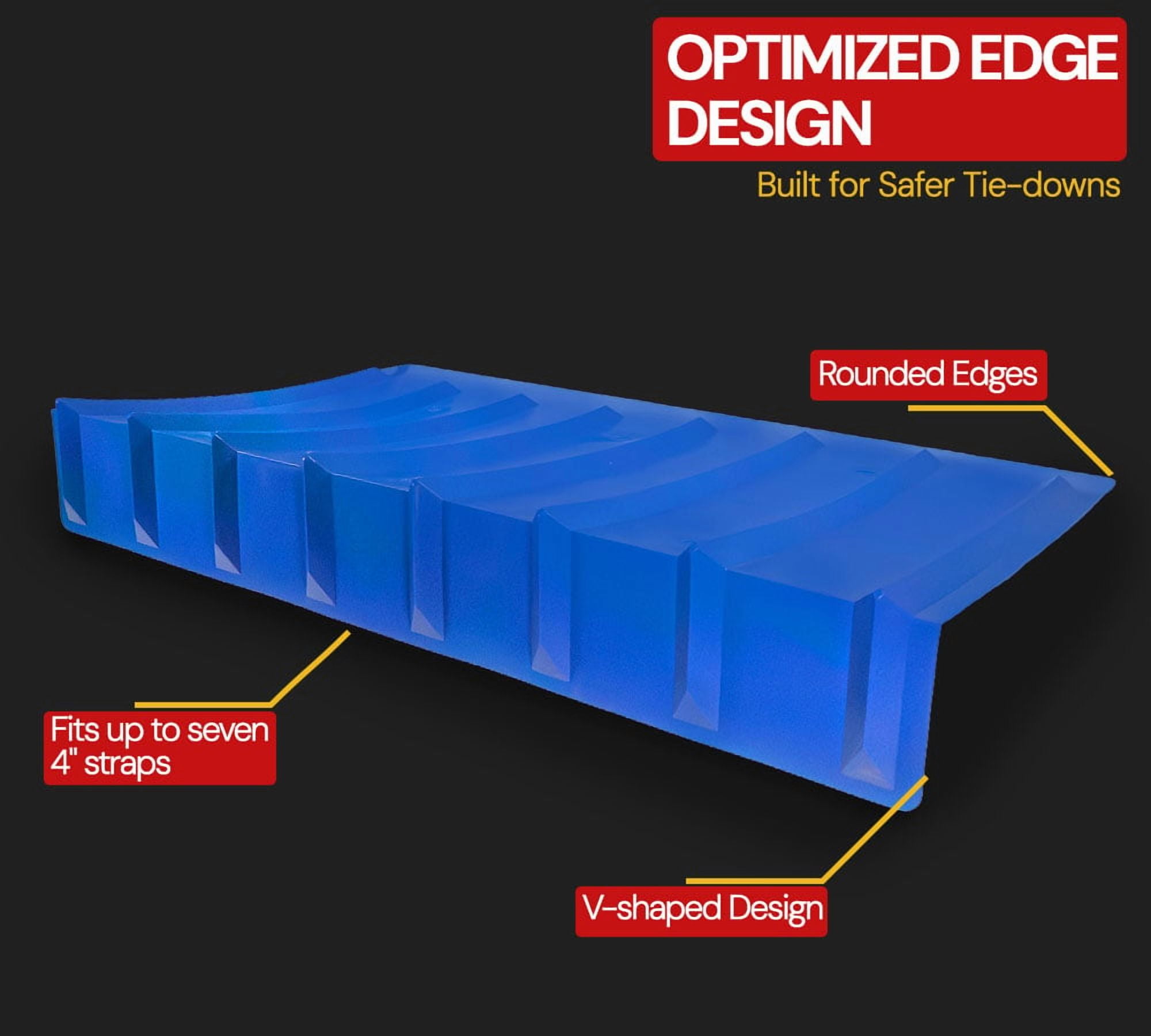 50 Pack 9"x48"x36" (Drop) Brick Guard V Shaped Corner Protector - Blue Edge Guard - Weather & Abrasion Resistant - Fit up to 7 Straps of 4"
