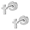 Silver, variant on 1 Pair Stainless Steel Cross-Shaped Stud Earrings With External Threads For Cartilage Piercing